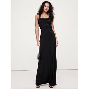 Banana Republic Black Maxi Dress with Square Straps